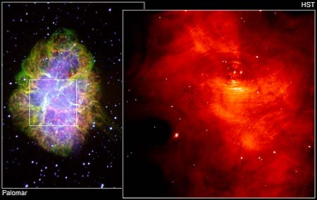 HST view of Crab Nebula pulsar