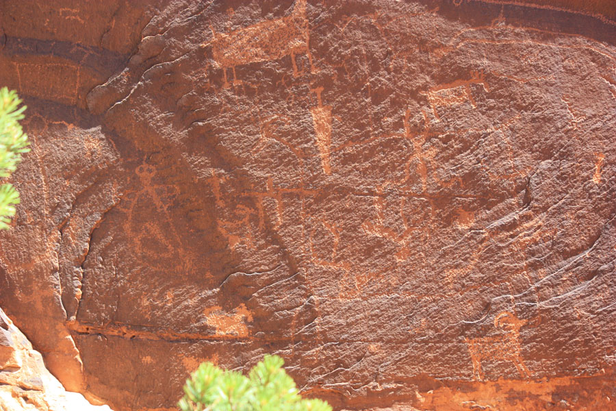 petroglyphs at Arches National Park