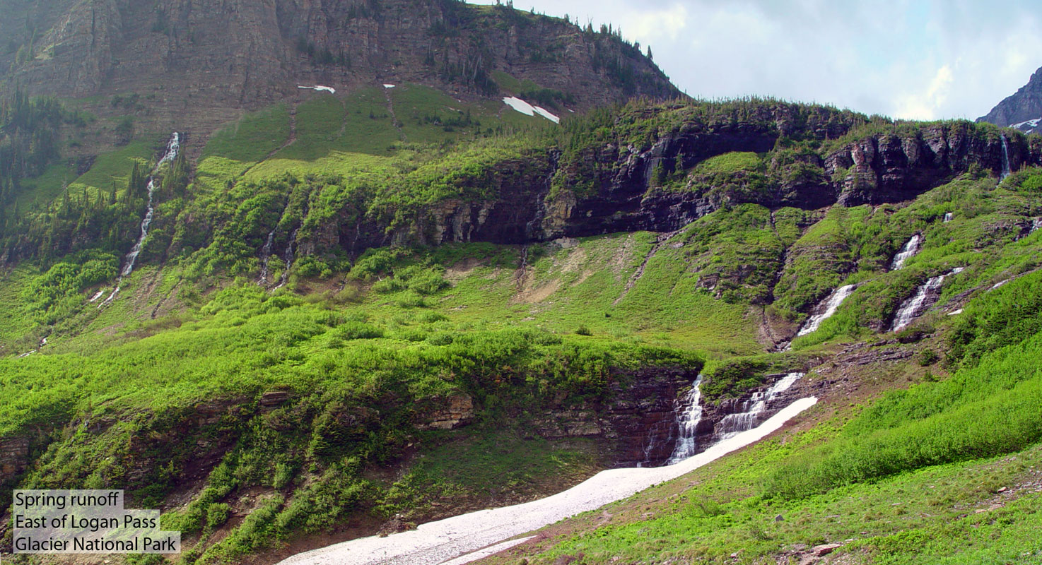 Spring runoff Glacier National Park