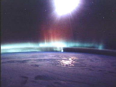 aurorae seen from the Space Shuttle