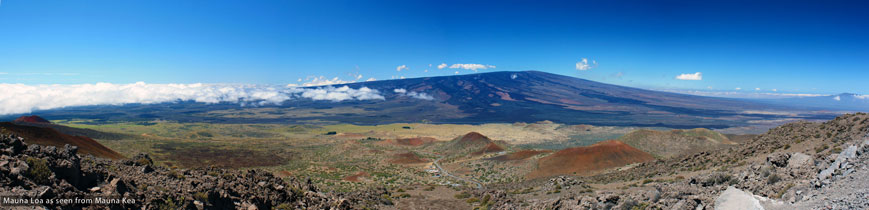 Mauna Loa as seen from Mauna Kea
