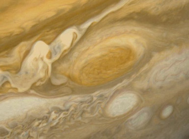 the Great Red Spot on Jupiter