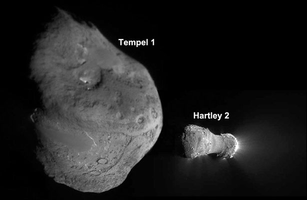 Comet Tempel 1 5 minutes before impact