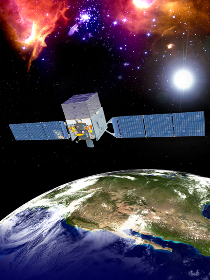 Fermi Gamma-ray Spacecraft in orbit around Earth