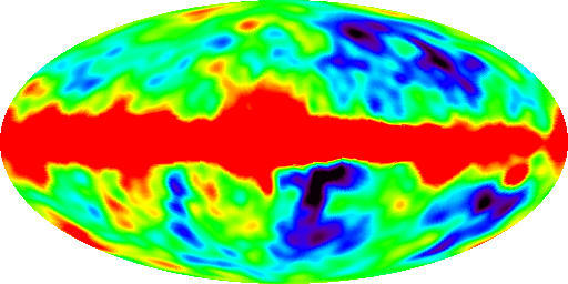 the Milky Way emission on top of the background fluctuations