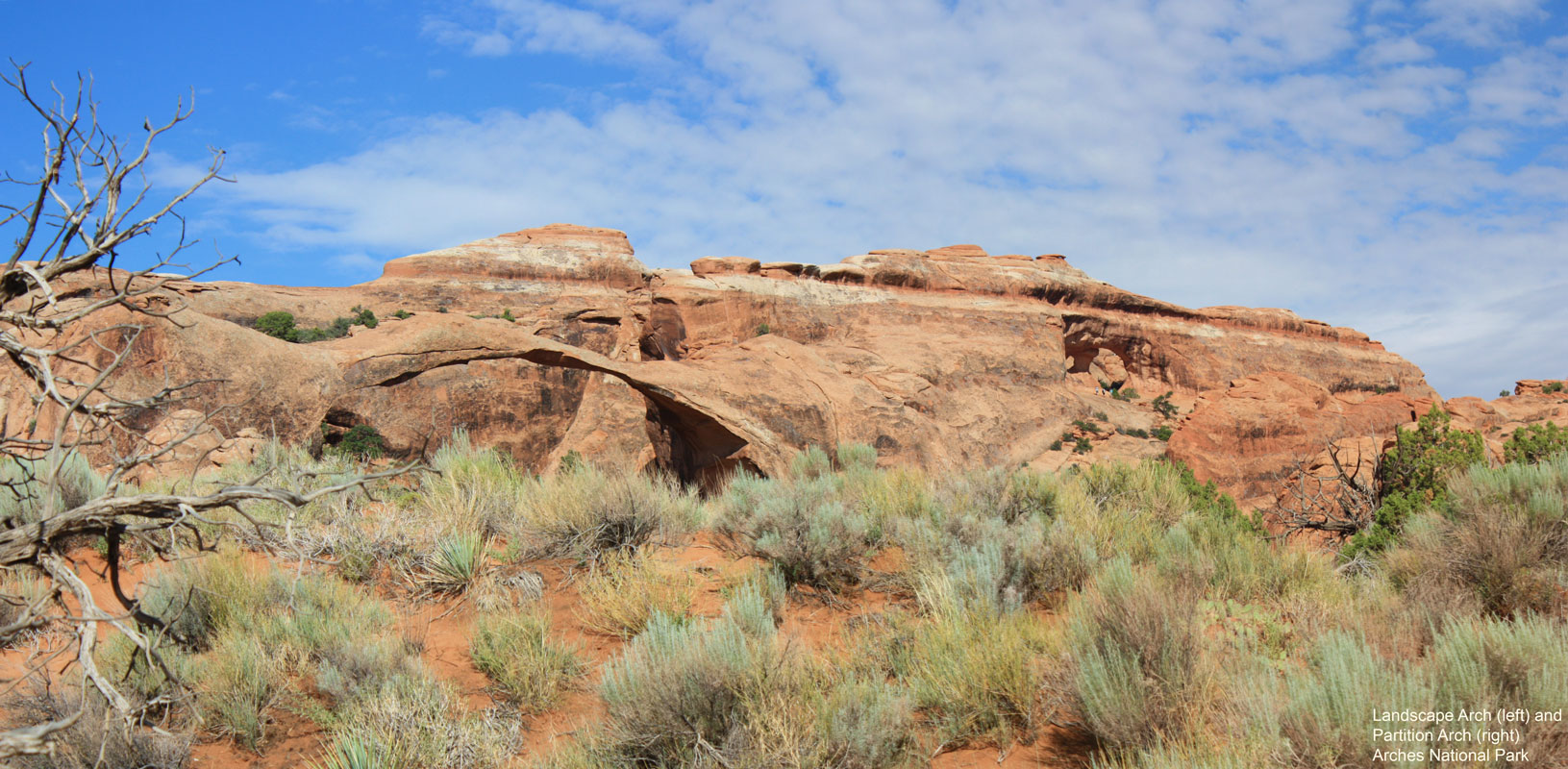 Landscape Arch (left) and Partition Arch (right)