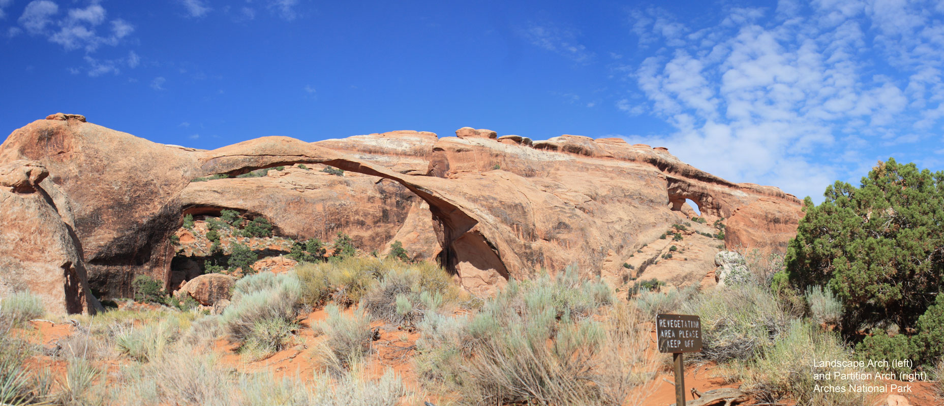 Landscape Arch (left) and Partition Arch (right)