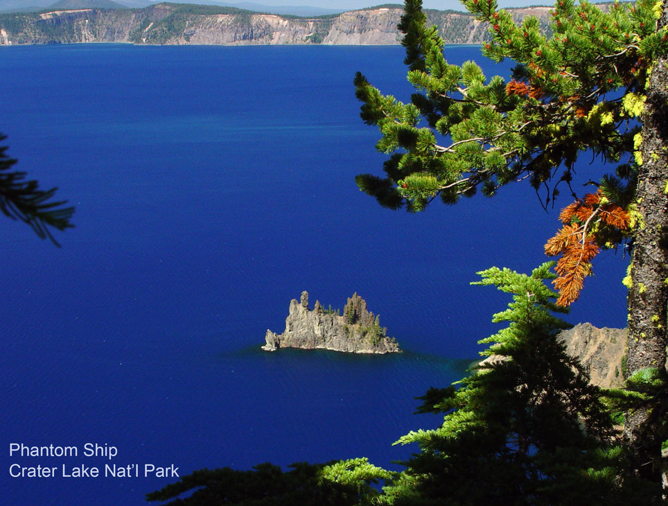 Phantom Ship Crater Lake from Sun Notch