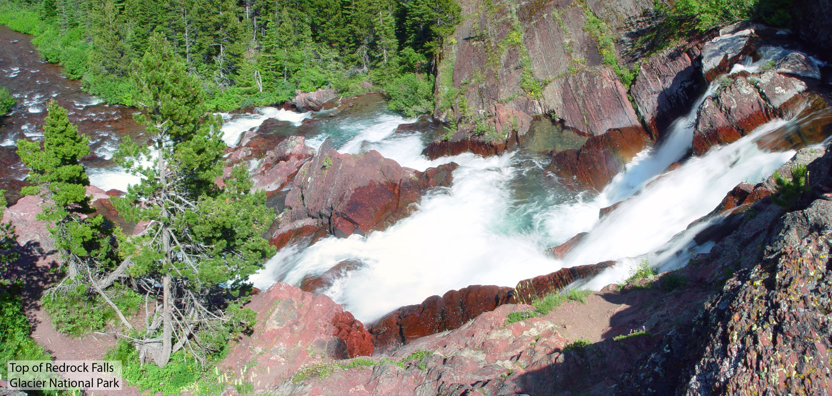 Redrock Falls Glacier National Park