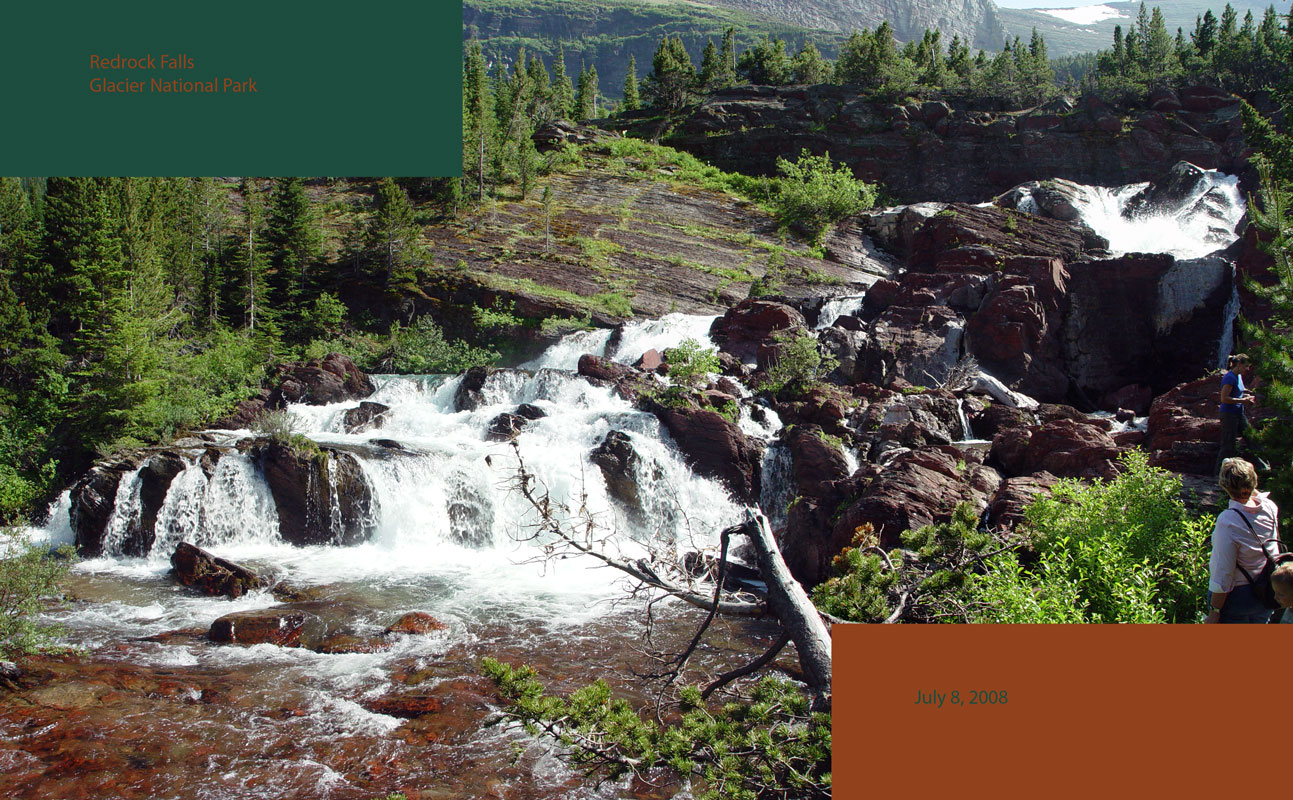 Redrock Falls Glacier National Park