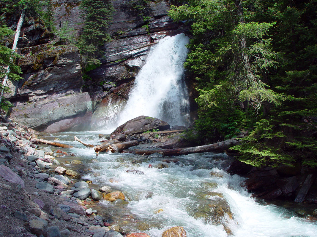 Baring Falls Glacier National Park