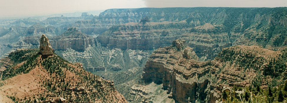 Grand Canyon north rim showing Mt Hayden