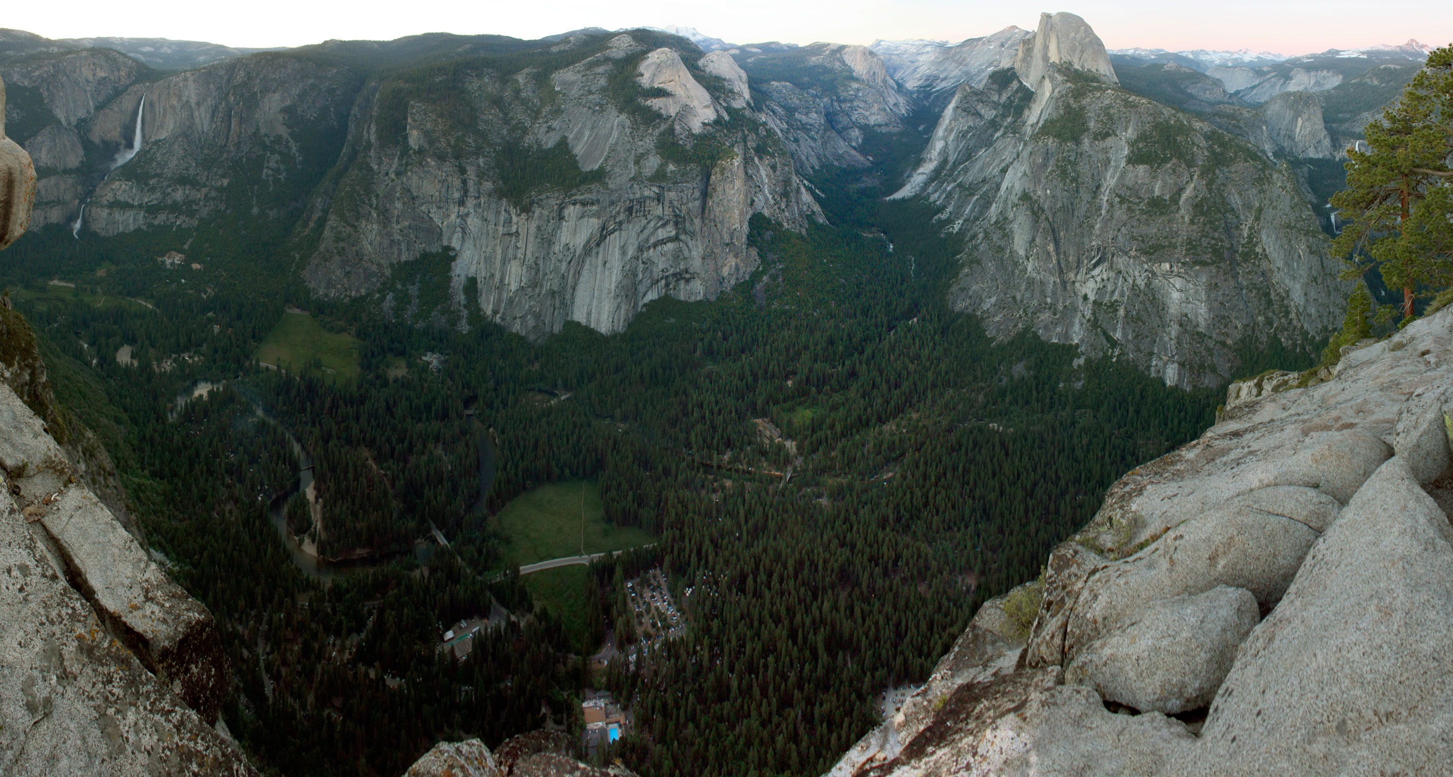 Yosemite Falls + Yosemite Valley from Glacier Point, Yosemite