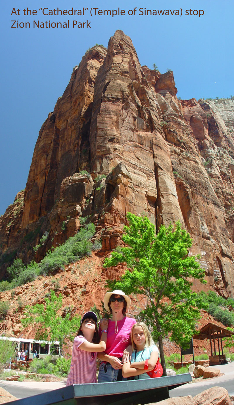 Temple Sinawava shuttle stop at Zion