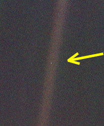 Pale blue dot = Earth