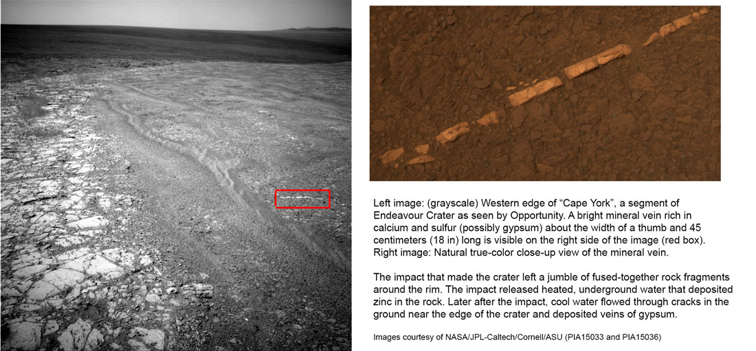 Homestake mineral vein of gypsum