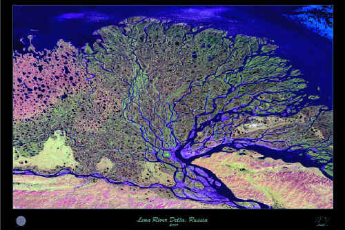 Lena River delta in Russia