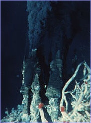 Black smoker---deep sea vent gushing materials for life to use